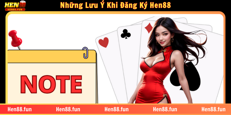 Hướng dẫn đăng ký Hen88 nhanh chóng chỉ sau vài phút 2 Những Lưu Ý Khi Đăng Ký Hen88